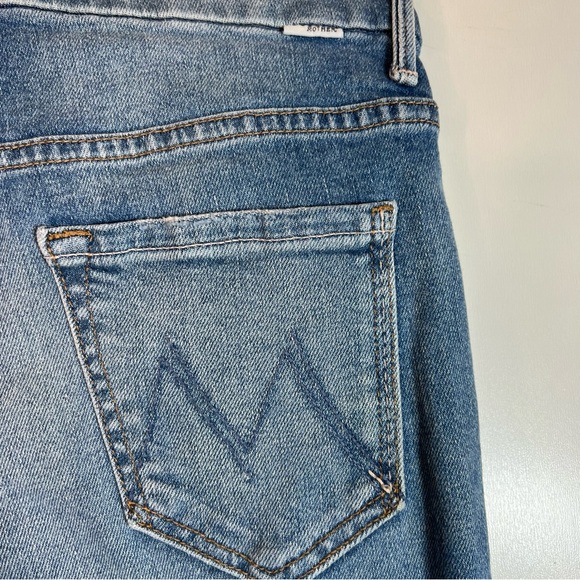 Mother High Waisted Looker Ankle Fray Shoot to Thrill Painted Leopard Jeans 25 - Picture 9 of 15